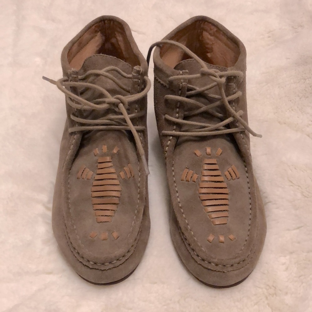 Joie Eye of the Tiger Suede Ankle Booties